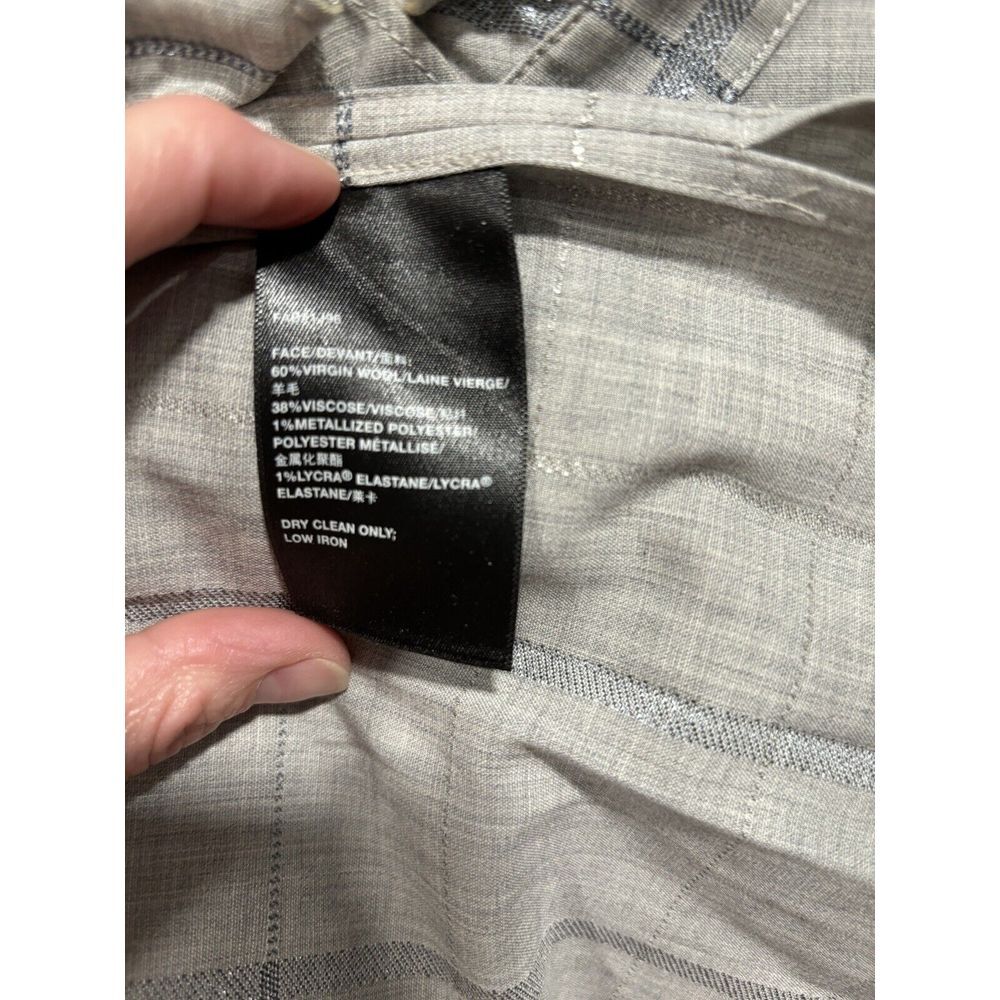 LAFAYETTE 148 New York Kelly Windowpane Wool Blend Blouse Size XS - Picture 6 of 6